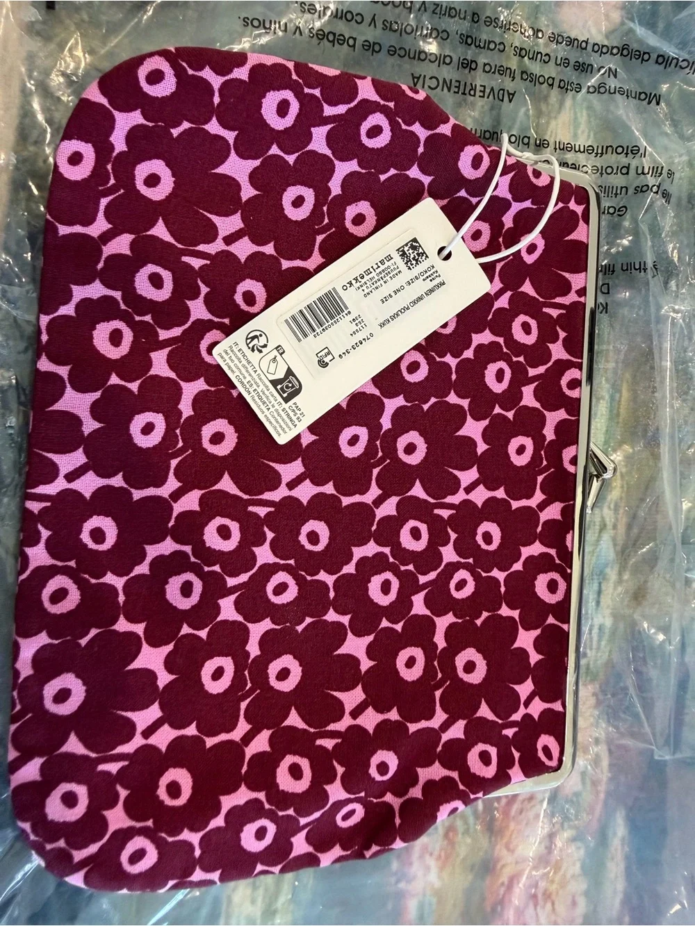 NWT new MARIMEKKO Pikkuinen Unikko poulikas kukk floral pouch bag